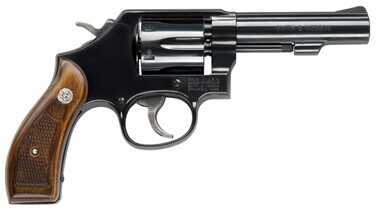 Smith & Wesson 10 38 Special +P 4" Barrel 6 Round Carbon Frame Wood Grip Revolver 150786